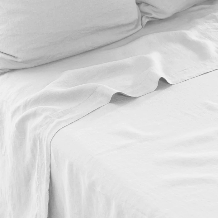 Drap De Lit Lin Lavé Songe Blanc 2 Drap De Lit Lin Lavé Songe Blanc – Image 2