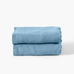 Drap De Lit Lin Lavé Songe Bleu Baltique 6 Drap De Lit Lin Lavé Songe Bleu Baltique -feuille Soldes Magasin drap de lit lin lave songe bleu baltique 2