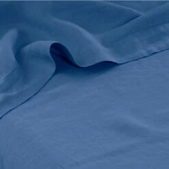 Drap De Lit Lin Lavé Songe Bleu De Chine 7 Drap De Lit Lin Lavé Songe Bleu De Chine -feuille Soldes Magasin drap de lit lin lave songe bleu de chine 3