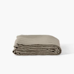 Drap De Lit Lin Lavé Songe Taupe