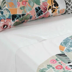 Drap De Lit Percale De Coton Azulejos -feuille Soldes Magasin drap de lit percale de coton azulejos 2