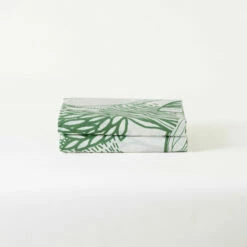 Drap De Lit Percale De Coton Bio Canopée -feuille Soldes Magasin drap de lit percale de coton bio canopee 2