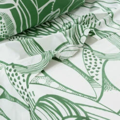 Drap De Lit Percale De Coton Bio Canopée -feuille Soldes Magasin drap de lit percale de coton bio canopee 3