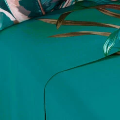 Drap De Lit Percale De Coton Calathéa -feuille Soldes Magasin drap de lit percale de coton calathea 3