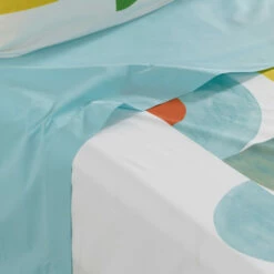 Drap De Lit Percale De Coton Circles -feuille Soldes Magasin drap de lit percale de coton circles 2