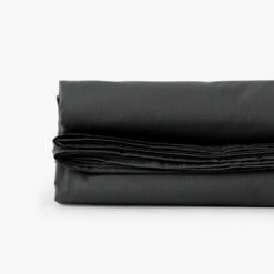 Drap De Lit Percale De Coton Neo Anthracite -feuille Soldes Magasin drap de lit percale de coton neo anthracite 2