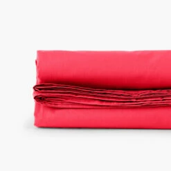Drap De Lit Percale De Coton Neo Framboise -feuille Soldes Magasin drap de lit percale de coton neo framboise 2