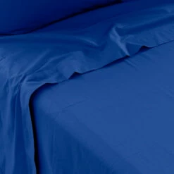 Drap De Lit Percale De Coton Neo Outremer -feuille Soldes Magasin drap de lit percale de coton neo outremer 2
