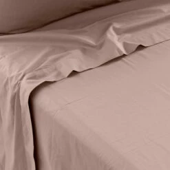 Drap De Lit Percale De Coton Neo Taupe -feuille Soldes Magasin drap de lit percale de coton neo taupe 3