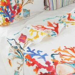 Drap De Lit Percale De Coton Récif 7 Drap De Lit Percale De Coton Récif -feuille Soldes Magasin drap de lit percale de coton recif 3