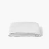 Drap De Lit Satin De Coton Lavé Bio Quartz Blanc