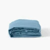 Drap Housse Coton Lavé Songe Bleu Baltique