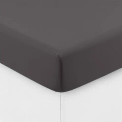 Drap Housse Coton Lavé Songe Charbon -feuille Soldes Magasin drap housse coton lave songe charbon 2