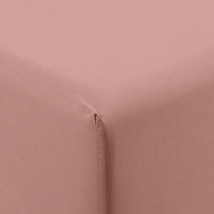 Drap Housse Coton Lavé Songe Rose Cendré 4 Drap Housse Coton Lavé Songe Rose Cendré – Image 4