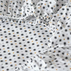 Drap Housse Percale De Coton Neo Anthracite Géométrique -feuille Soldes Magasin drap housse percale de coton neo anthracite geometrique 2