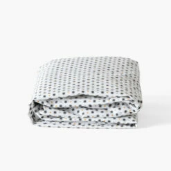 Drap Housse Percale De Coton Neo Anthracite Géométrique