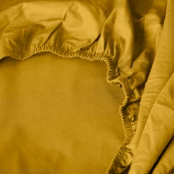 Drap Housse Percale De Coton Neo Curry -feuille Soldes Magasin drap housse percale de coton neo curry 2