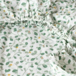 Drap Housse Percale De Coton Neo Thym Végétal -feuille Soldes Magasin drap housse percale de coton neo thym vegetal 2