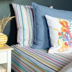 Drap Housse Percale De Coton Récif -feuille Soldes Magasin drap housse percale de coton recif 3