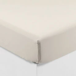 Drap Housse Pur Coton Lavé Biologique Souffle Vanille -feuille Soldes Magasin drap housse pur coton lave biologique souffle vanille 2