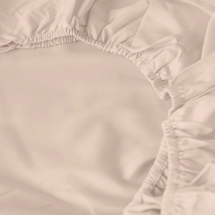 Drap Housse Satin De Coton Uni Prestige Nacre 4 Drap Housse Satin De Coton Uni Prestige Nacre – Image 4