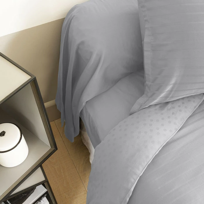 Drap Housse Satin De Coton Uni Prestige Tourterelle 2 Drap Housse Satin De Coton Uni Prestige Tourterelle – Image 2