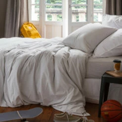 Housse De Couette Enfant Coton Lavé Biologique Souffle Nuage
