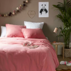 Housse De Couette Enfant Coton Lavé Biologique Souffle Pétale