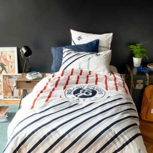 Housse De Couette Enfant Percale De Coton Roland-Garros 2023 -feuille Soldes Magasin housse de couette enfant percale de coton roland garros 2023