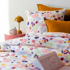 Housse De Couette Enfant Réversible Percale De Coton Psyché -feuille Soldes Magasin housse de couette enfant reversible percale de coton psyche 2