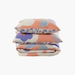 Housse De Couette Enfant Réversible Pur Coton Twiggypop -feuille Soldes Magasin housse de couette enfant reversible pur coton twiggypop 2