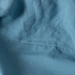 Housse De Couette Lin Et Coton Lavé Songe Bleu Baltique -feuille Soldes Magasin housse de couette lin et coton lave songe bleu baltique 5