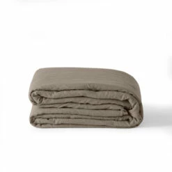 feuille Soldes Magasin -feuille Soldes Magasin housse de couette lin et coton lave songe taupe 1