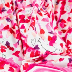 Housse De Couette Percale De Coton Imprimée Cœurs Mon Cœur Classique Chic -feuille Soldes Magasin housse de couette percale de coton imprimee coeurs mon coeur classique chic 2