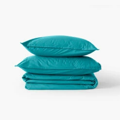 Housse De Couette Percale De Coton Neo Canard -feuille Soldes Magasin housse de couette percale de coton neo canard 3