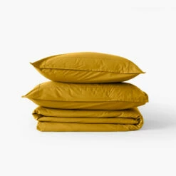 Housse De Couette Percale De Coton Neo Curry -feuille Soldes Magasin housse de couette percale de coton neo curry 3