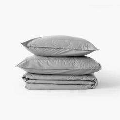 Housse De Couette Percale De Coton Neo Gris -feuille Soldes Magasin housse de couette percale de coton neo gris 3