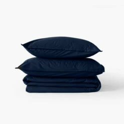 Housse De Couette Percale De Coton Neo Marine -feuille Soldes Magasin housse de couette percale de coton neo marine 3