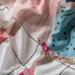 Housse De Couette Pur Coton Biologique Imprimée Animaux Et Fleurs Romance -feuille Soldes Magasin housse de couette pur coton biologique imprimee animaux et fleurs romance 2