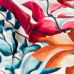 Housse De Couette Réversible Percale De Coton Balata -feuille Soldes Magasin housse de couette reversible percale de coton balata 2