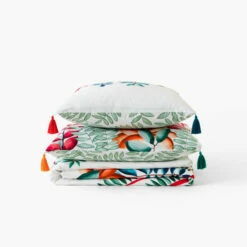 Housse De Couette Réversible Percale De Coton Balata -feuille Soldes Magasin housse de couette reversible percale de coton balata 4