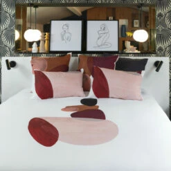 Housse De Couette Réversible Percale De Coton Callipyge Abstrait