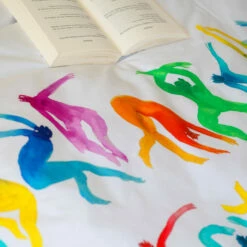 Housse De Couette Réversible Percale De Coton Capoeira Rayure -feuille Soldes Magasin housse de couette reversible percale de coton capoeira rayure 2