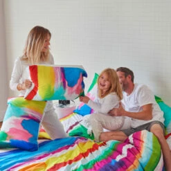 Housse De Couette Réversible Percale De Coton Capoeira Rayure -feuille Soldes Magasin housse de couette reversible percale de coton capoeira rayure 3