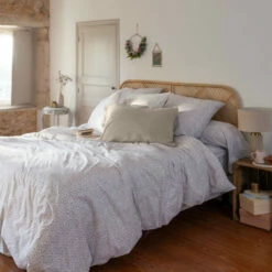 Housse De Couette Réversible Percale De Coton Eloges -feuille Soldes Magasin housse de couette reversible percale de coton eloges 4