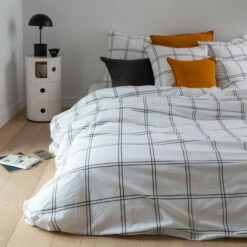 Housse De Couette Réversible Percale De Coton Grizzli -feuille Soldes Magasin housse de couette reversible percale de coton grizzli 3