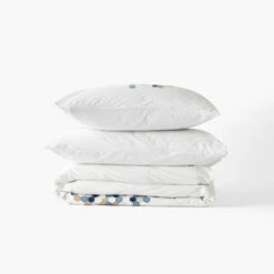 Housse De Couette Réversible Percale De Coton Hexagone -feuille Soldes Magasin housse de couette reversible percale de coton hexagone 4