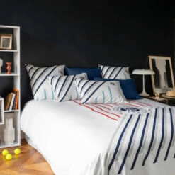 Housse De Couette Réversible Percale De Coton Roland-Garros 2023
