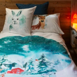 Housse De Couette Réversible Pur Coton Biologique Boréales