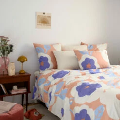 Housse De Couette Réversible Pur Coton Twiggypop Fleurs